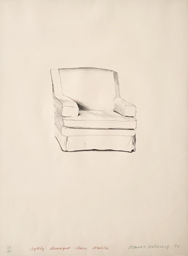 大卫•霍克尼 - 版画 - Slightly damaged chair, Malibu