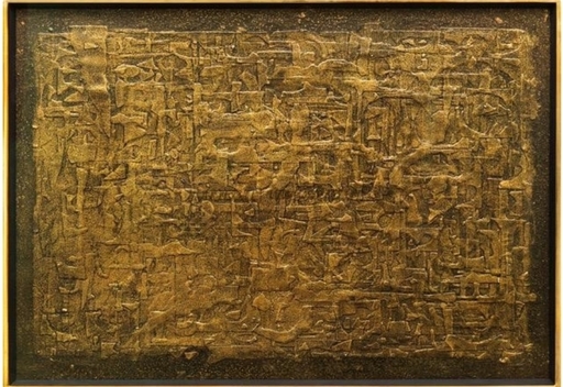 Elio MARCHEGIANI - Painting - la tavola d'oro