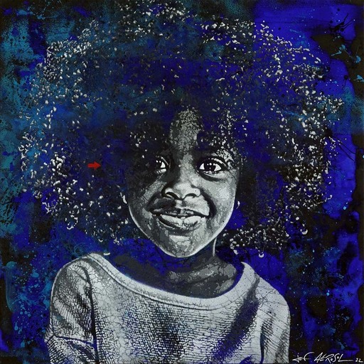 JEF AÉROSOL - Pintura - Blue Smile