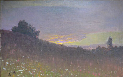 Albert H. GOS - Pintura - View of Geneva from the Saleve