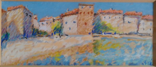 Henri SIE - Zeichnung Aquarell - St Tropez "La P..."