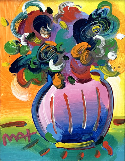Peter MAX - Pintura - Untitled (Flower Vase)