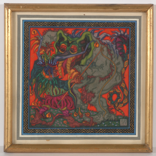 Alfred WAAGNER - 水彩作品 - "Animal tamer", watercolor, 1910s