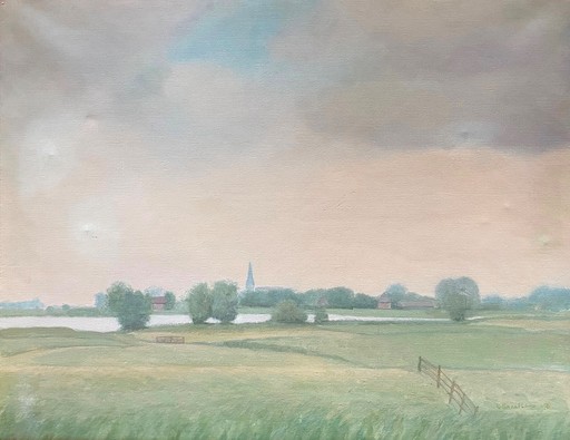 Berit BRATLAND - Painting - Smoggy Landscape