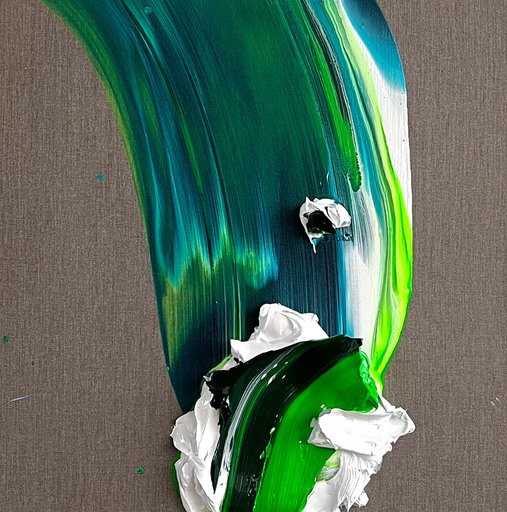 Nikolaos SCHIZAS - 绘画 - Small green wave
