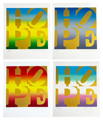 Robert INDIANA - Druckgrafik-Multiple - Four Seasons of Hope (Gold portfolio)