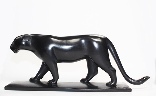 Armand PETERSEN - Skulptur Volumen - Grande Panthère à queue plate et trainante