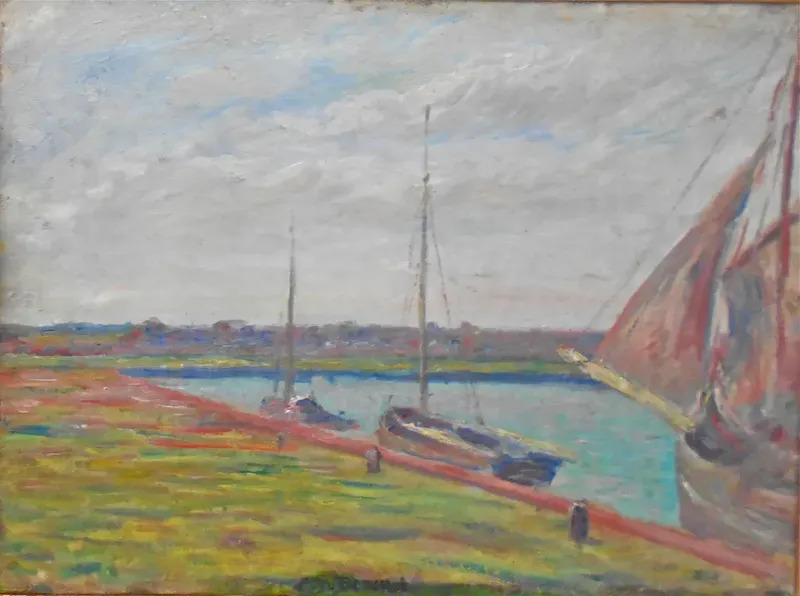 Bateaux à quai. Louis Daniel BOUCHET vente en ligne art artprice