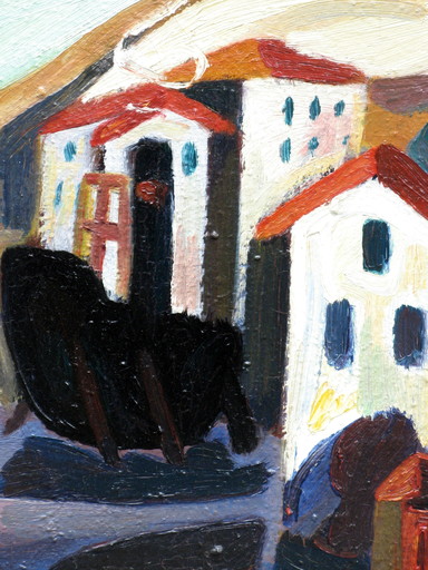 Marcel POUGET - Painting - LE PORT1950