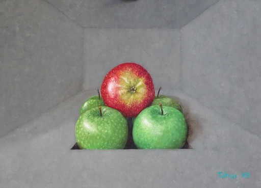 Tobias HARRISON - Pintura - room for apples 