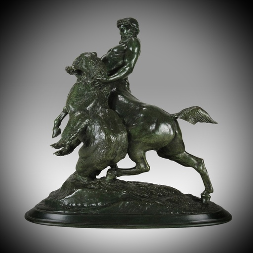 Emmanuel FRÉMIET - Skulptur Volumen - "Centaur and Bear" by Emmanuel Fremiet