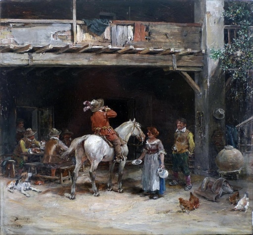 Francisco DOMINGO MARQUES - 绘画 - Rest in The Tavern