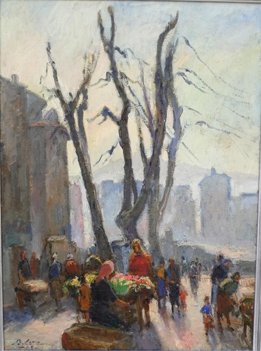 Jean-Baptiste CONIO - Painting - Les Bouquetières Marseille