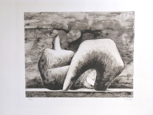 Henry MOORE - Stampa-Multiplo - Reclining figure pointed C. 543