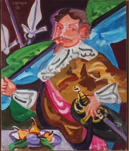 Charles LAPICQUE - Gemälde - le Porte-Bannière
