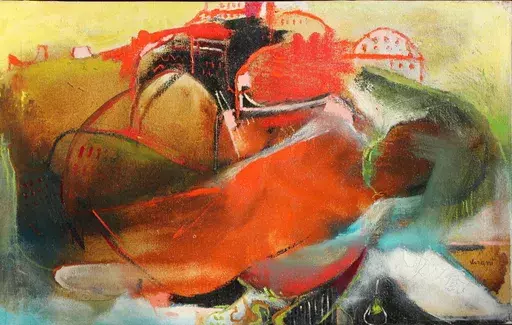 Enrico VISANI - Pintura - riposo sotto le cattrdrali
