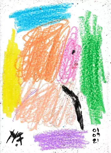 Harry BARTLETT FENNEY - Drawing-Watercolor - orange hair seen again 3  (01 09 21)