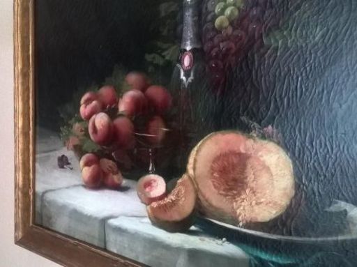 Hubert BELLIS - 绘画 - Stil leven fruit en drank