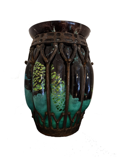 Louis  MAJORELLE & Antonin  DAUM - Skulptur Volumen - Grand Vase en verre soufflé 