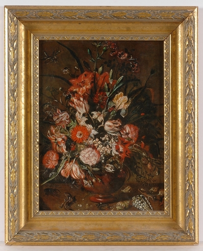 Jiří Josef KAMENICKÝ - Painting - "Bouquet in Manner of Jan Bruegel", 20th Century