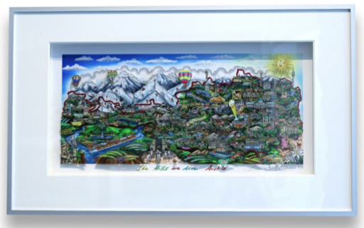 Charles FAZZINO - Print-Multiple - The Hills Are Alive...Austria