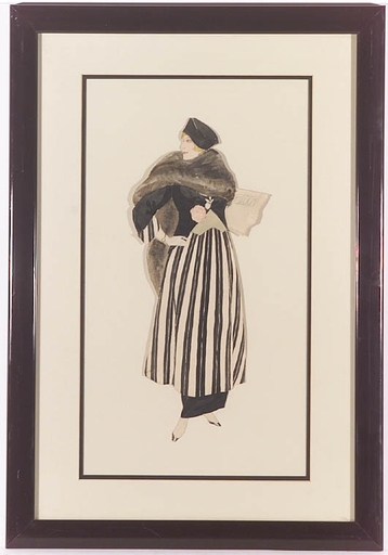 Gret KALOUS-SCHEFFER - Disegno Acquarello - "Art Nouveau Beauty", ca 1915