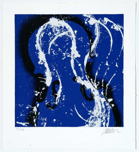 Fernandez ARMAN - Print-Multiple - Corps de violons bleus