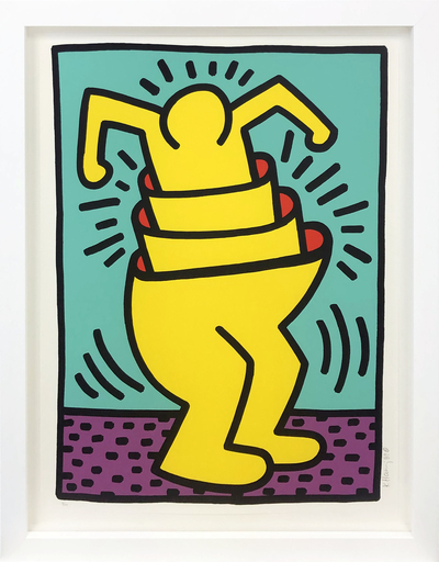 Keith HARING - Estampe-Multiple - UNTITLED (CUP MAN)