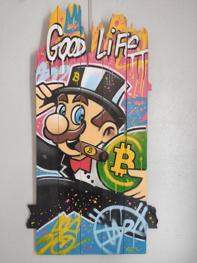 DN - Gemälde - Mr Mariopoly & Bitcoin