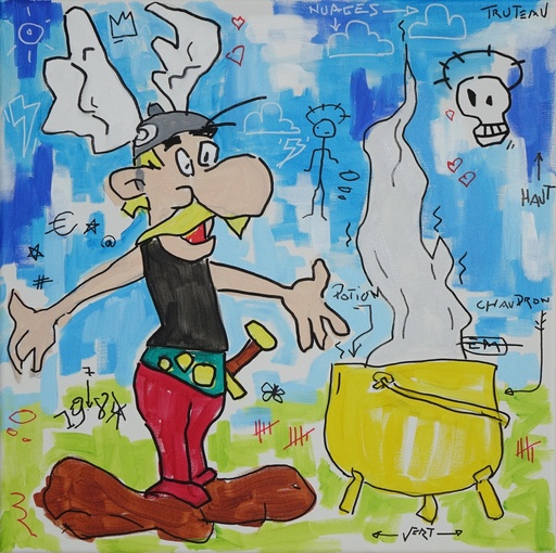 Frédéric TRUTEAU - Painting - Childhood Memories (Asterix)