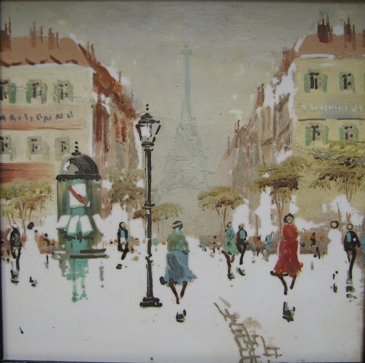Mario MARESCA - Painting - A Street in Paris