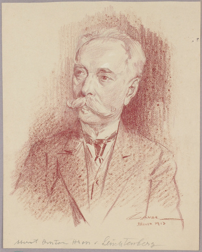 Wilhelm GAUSE - Disegno Acquarello - Wilhelm Gause "Colonel Anton Hron von Leuchtenberg" 