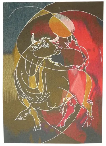 Hans ERNI - Tapestry - taureau