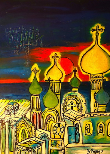 Bernard PINEAU - Painting - H046P20 Orthodoxes