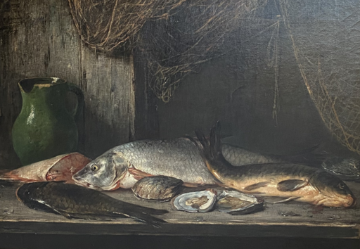 Nikolaos VOKOS - Peinture - FISH STILL LIFE