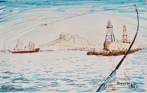 Angeles BENIMELLI - Drawing-Watercolor - La Punta de la Farola, Alicante