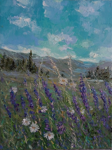 Ohanyan KAMSAR - Painting - Mountain Flowers 