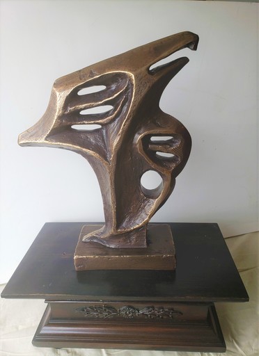 Romeo DOBROTA - Sculpture-Volume - Air's King, Sculpture, Cast in bronze, 25 pds, 11.5 kg