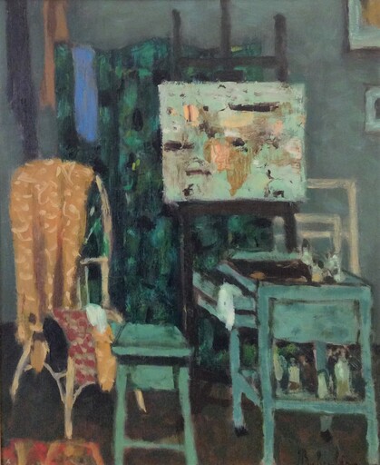 Eugène BABOULENE - Painting - Le paravent vert