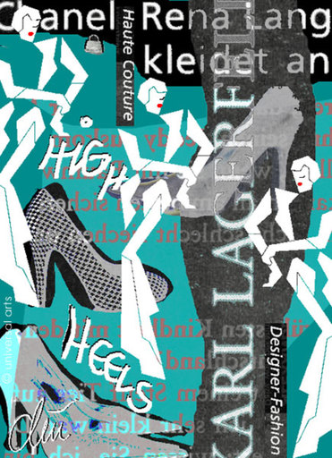 Jacqueline DITT - 版画 - High Heels and Fashion Original graphic ltd.Edition     