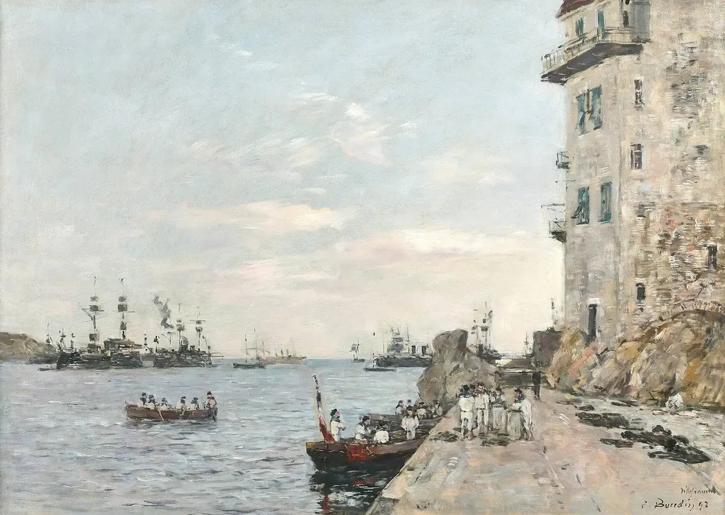 Eugene Boudin、【La Rade de Villefranche】 La rade de Villefranche (Villefranche Bay) by | Eugène BOUDIN