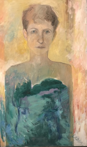Robert LABOR - Peinture - Femme aux yeux bleus