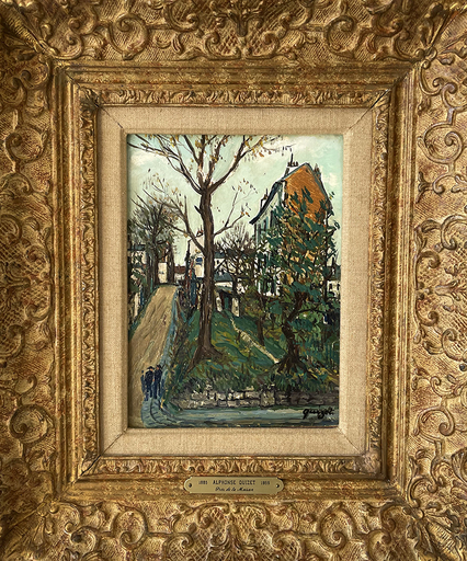 Alphonse QUIZET - Painting - Pres de la maison