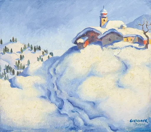 Herbert GURSCHNER - 绘画 - Snowy mountains I