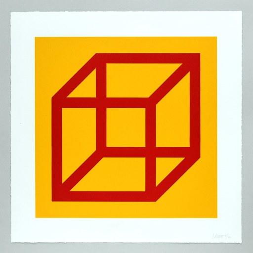 Sol LEWITT - Print-Multiple - Open Cube in Color on Color Plate 01