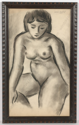 Boris DEUTSCH - 水彩作品 - "Female nude", drawing, 1940