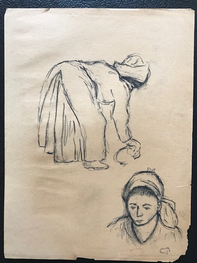Camille PISSARRO - Drawing-Watercolor - Figure studies