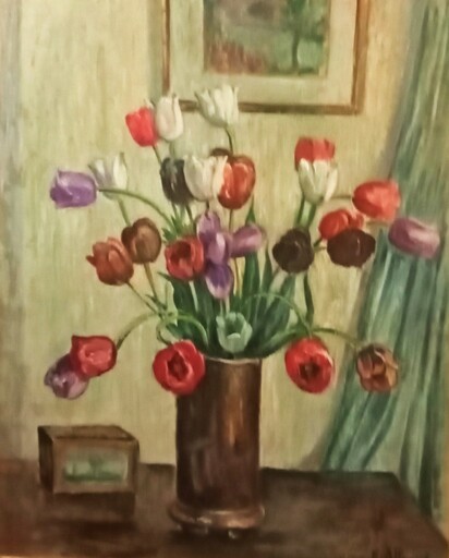 Eugène ALLUAUD - Peinture - Les tulipes