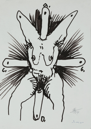 Franciszek STAROWIEYSKI - Zeichnung Aquarell - Divertissement #1