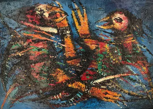Robert MARTIN - Pittura - Les oiseaux